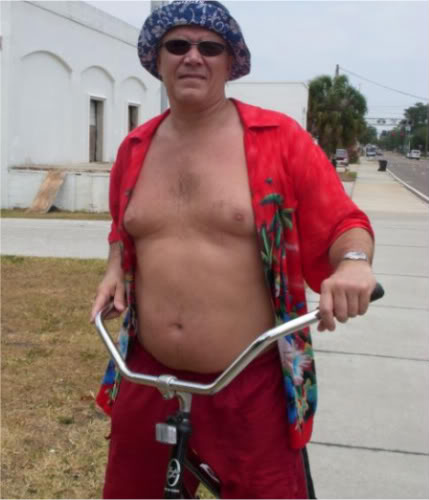 Hunk fail, dude on bike Florida100