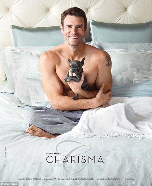 Scott foley and french bull dog puppy