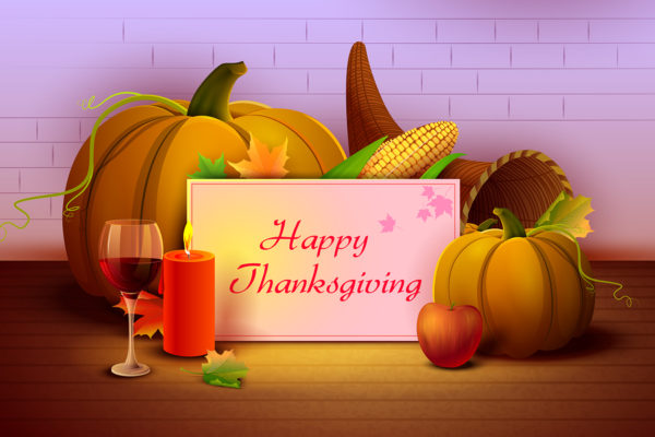 vector illustration of Happy Thanksgiving wallpaper background